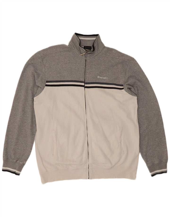 CHAMPION Træningsdragt til mænd Topjakke 2XL Hvid Colourblock Bomuld