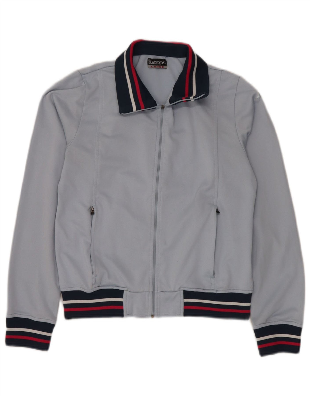 KAPPA træningsdragt topjakke til kvinder UK 14 Large Blue Colourblock Polyester