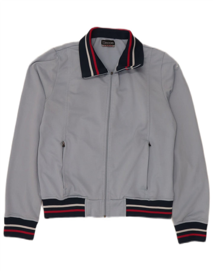 KAPPA træningsdragt topjakke til kvinder UK 14 Large Blue Colourblock Polyester