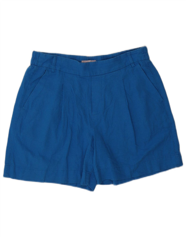 MARKS & SPENCER Chino-shorts til kvinder UK 12 Medium W32 Blue Linen