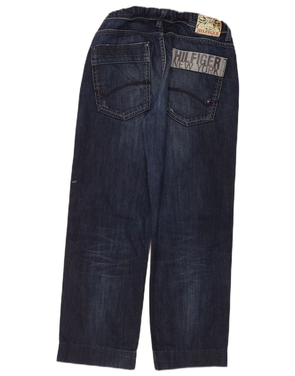 Tommy Hilfiger drenge grafiske lige jeans 15-16 år W30 L24 blå bomuld