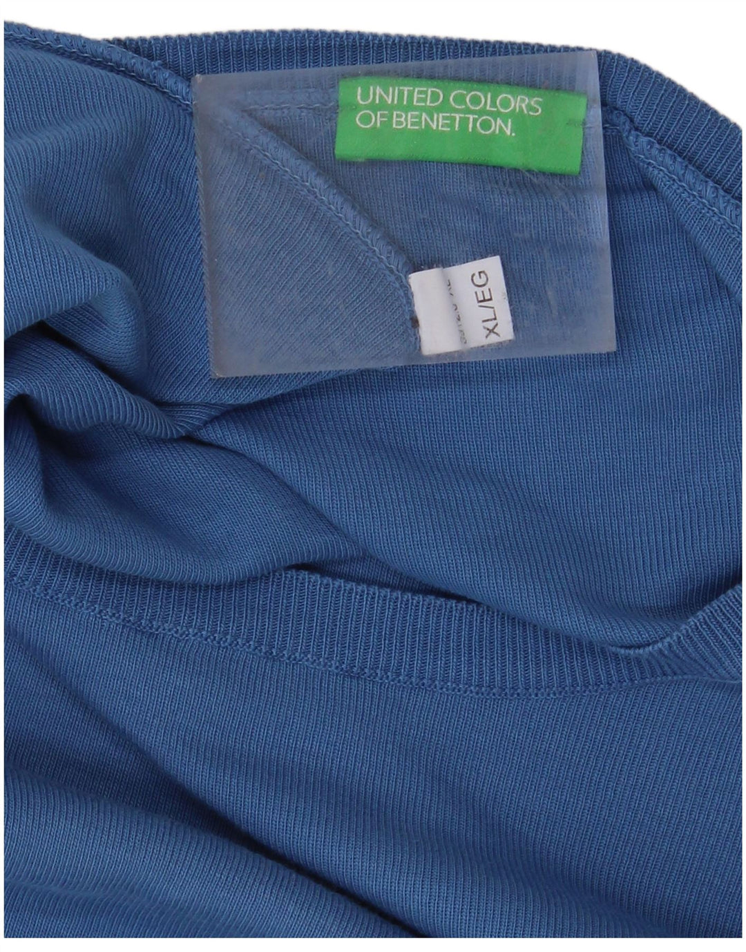 BENETTON Herre sweater med rund hals XL Blå