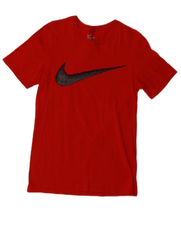 NIKE Mens Athletic Cut Graphic T-Shirt Top Small Red Vintage Nike and Second-Hand Nike from Messina Hembry 
