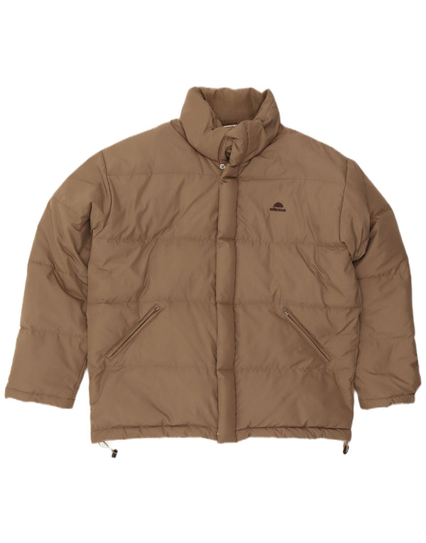 Ellesse Herre polstret jakke UK 40 Large Beige Polyester