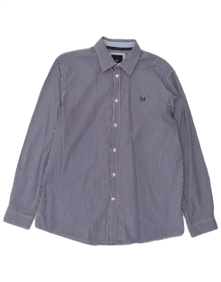 J. CREW Mens Classic Fit Shirt Large Blue Gingham Cotton