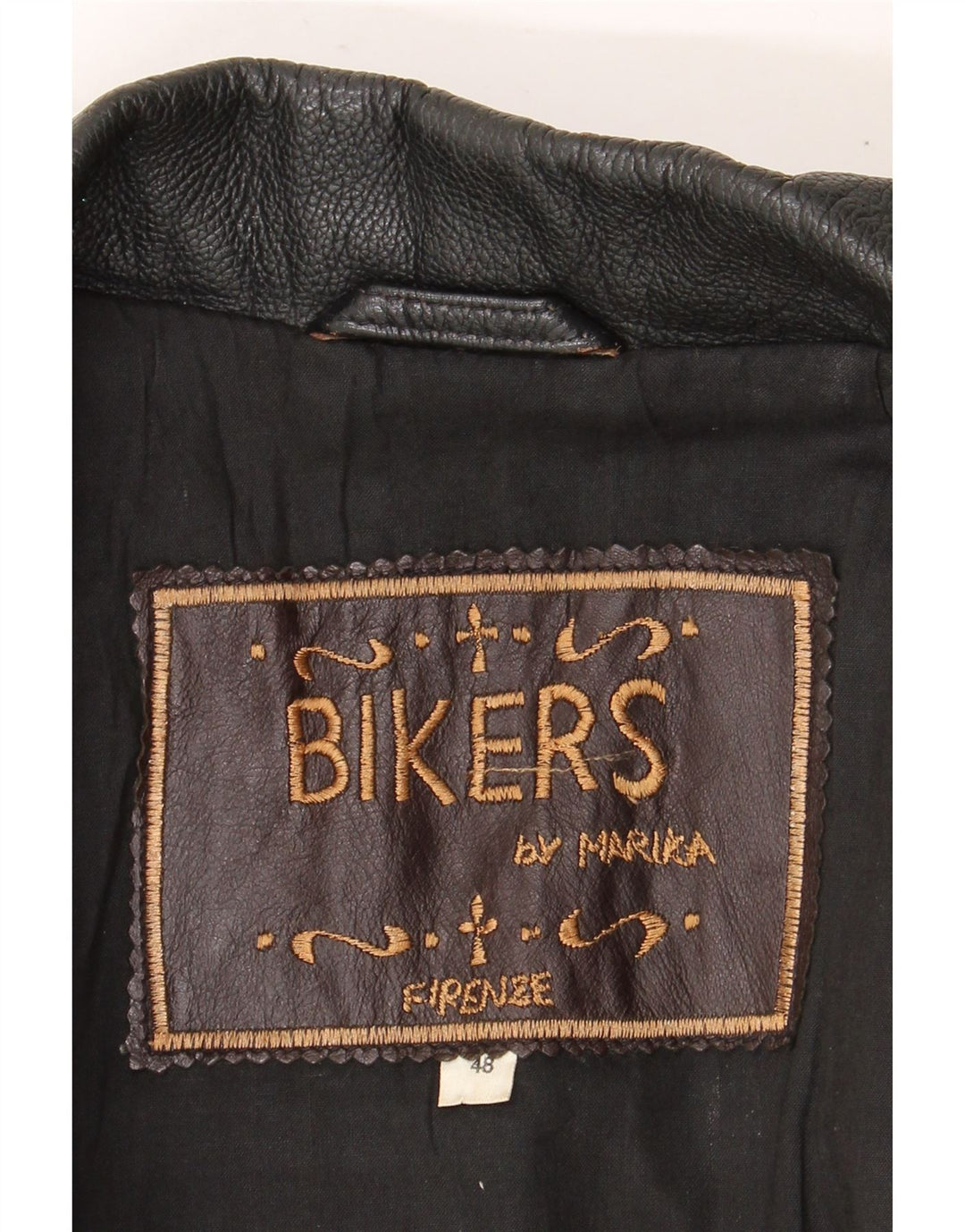 Marika Herre Læder Biker Jacket IT 48 Medium Brun Læder
