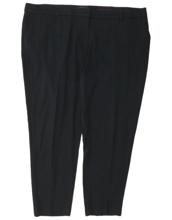 Marks & Spencer Damebukser med høj talje jakkesæt UK 24 4XL W46 L28 Sort