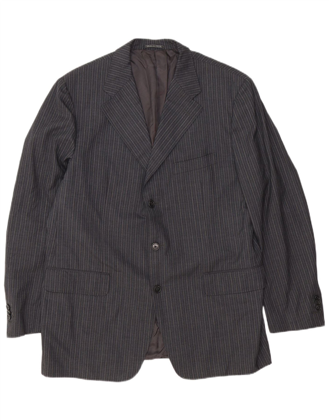 Corneliani Herre 3-knaps blazerjakke IT 54 2XL grå nålestribet jomfruuld