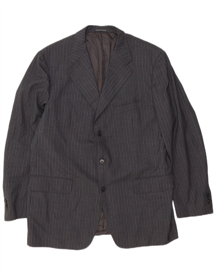 Corneliani Herre 3-knaps blazerjakke IT 54 2XL grå nålestribet jomfruuld
