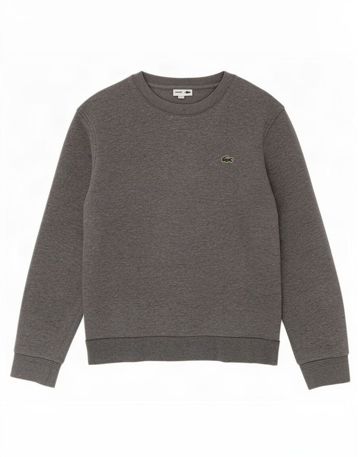 Lacoste Herre Sweatshirt Jumper Størrelse 4 Medium Grå Bomuld