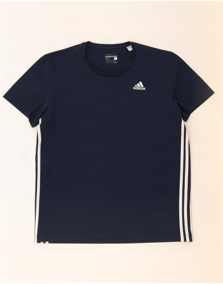 Adidas Herre Climalite T-Shirt Top Medium Navy Blue