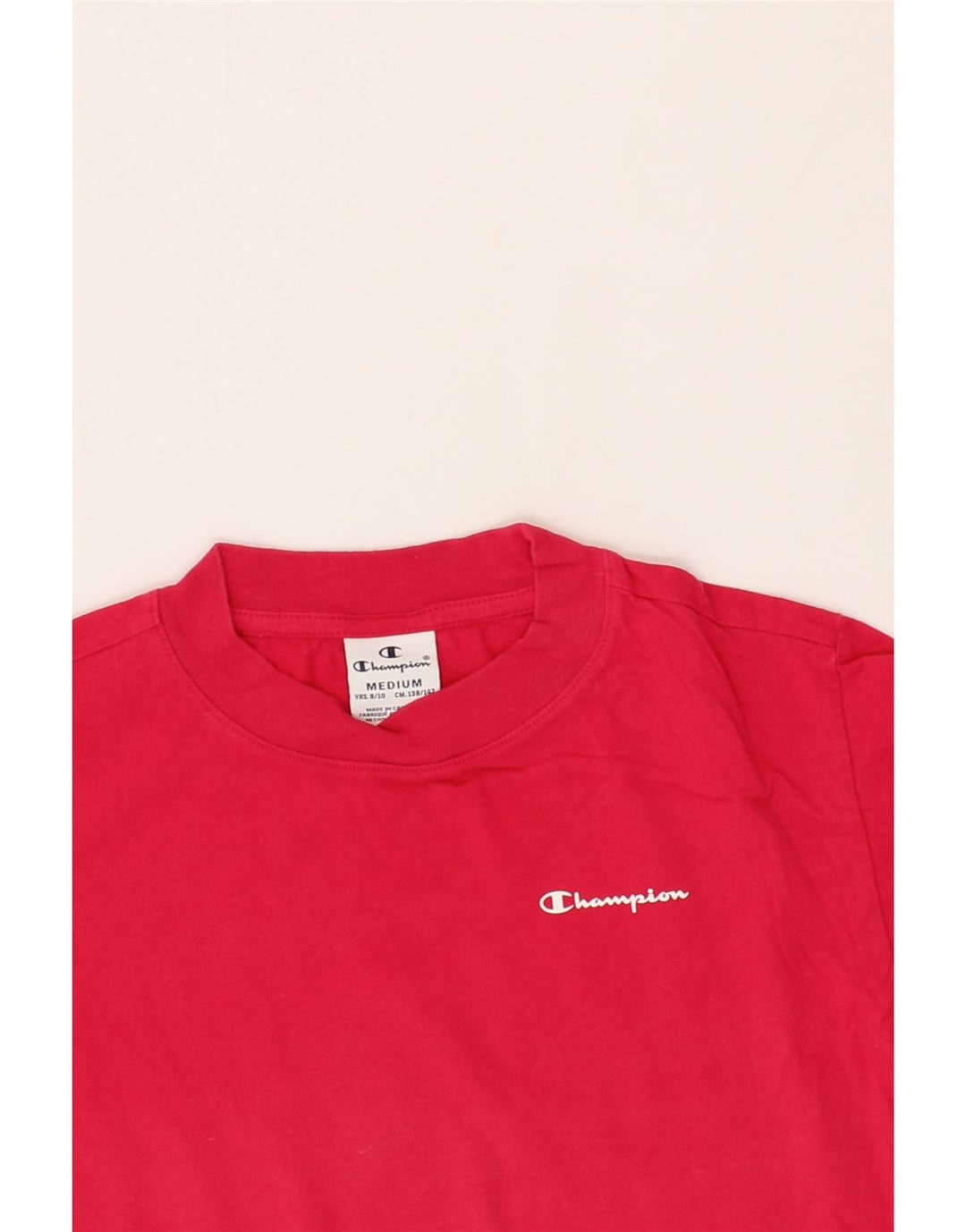 CHAMPION Girls Graphic Top Long Sleeve 9-10 Years Medium  Pink Vintage Champion and Second-Hand Champion from Messina Hembry 