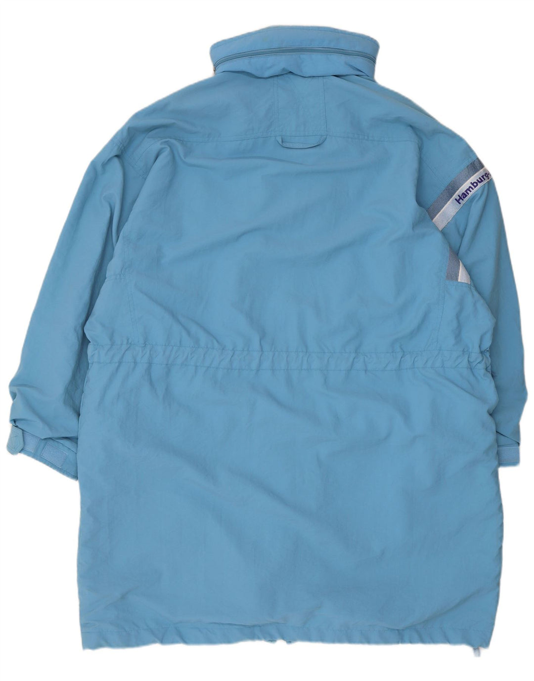 Tactel Dame Hætte Oversized Windbreaker Frakke UK 10 Small Blue Polyamide
