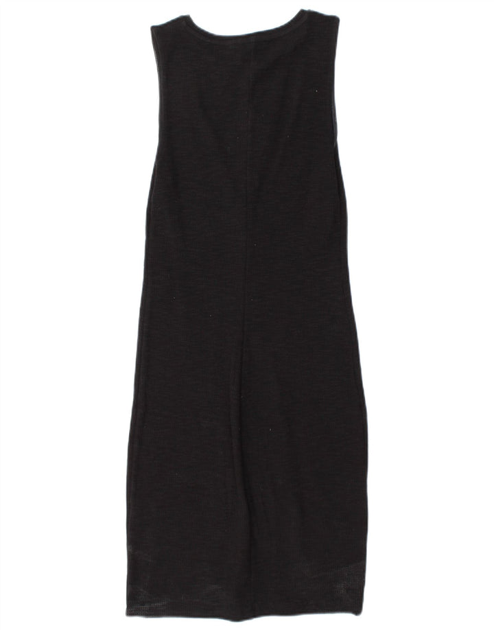 Zara Dame Sleeveless Sheath Dress UK 10 Small Black