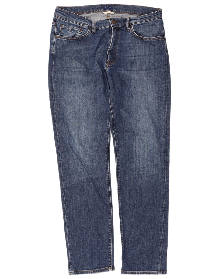 Gant Straight Jeans til mænd W34 L32 Blå