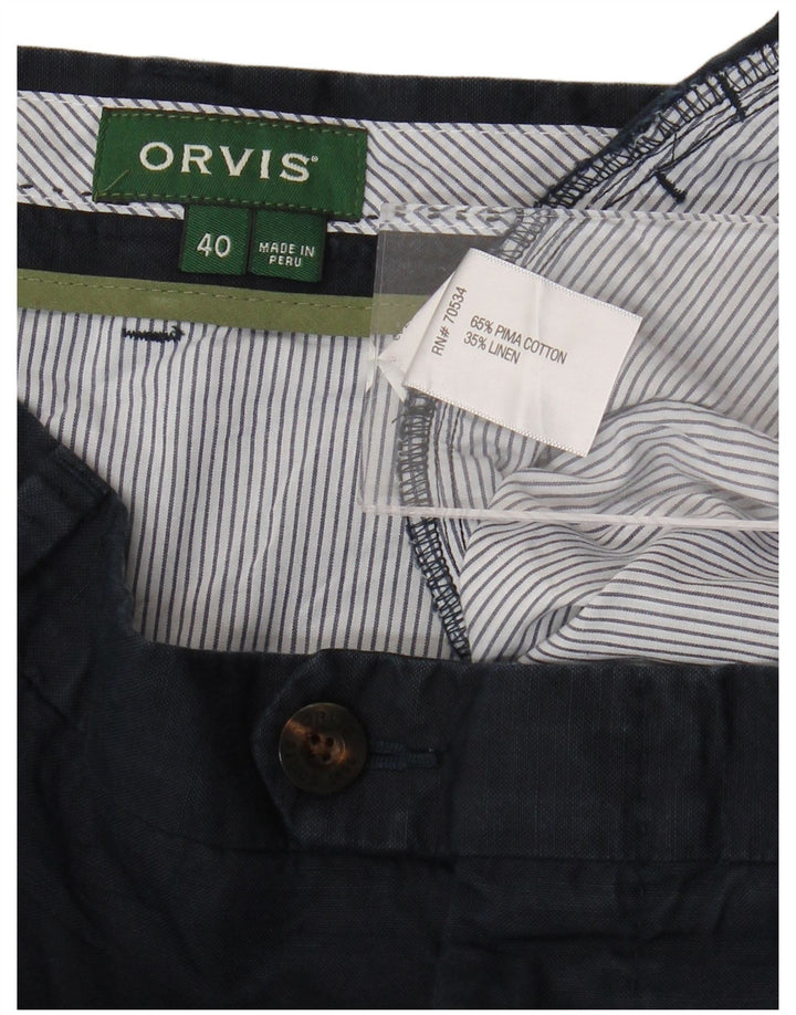 ORVIS Chino Shorts til mænd W40 XL Marineblå Bomuld