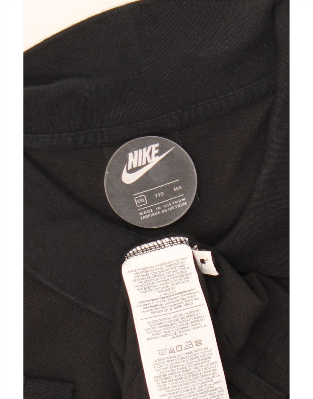 Nike poloskjorte til mænd 2XL sort bomuld