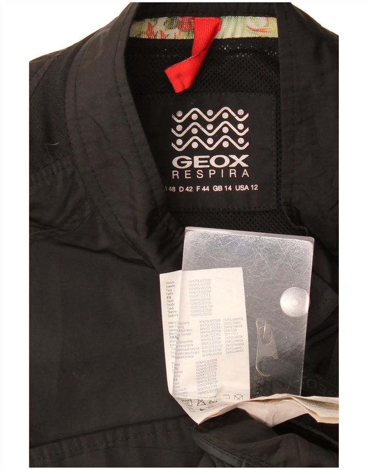 Geox Respira Bomberjakke til kvinder UK 14 Stor sort polyester