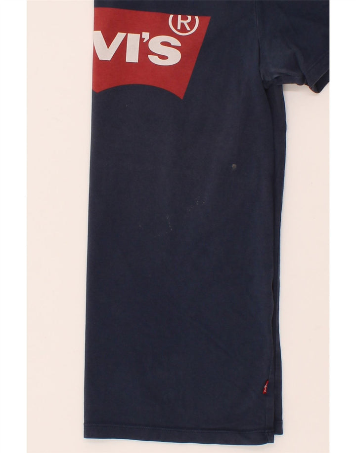 LEVI'S Mens Graphic T-Shirt Top XS Navy Blue Vintage Levi's and Second-Hand Levi's from Messina Hembry 