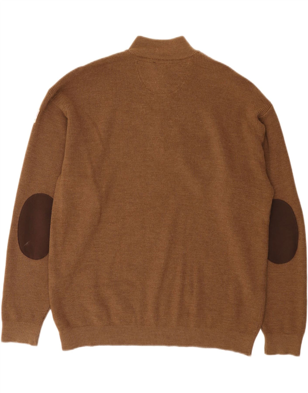 Amerigo Vespucci Herre Zip Neck Jumper Sweater XL Brun