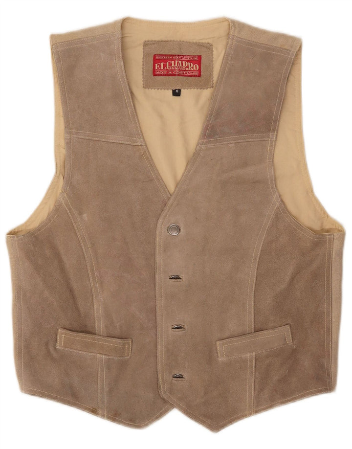 El Charro Herre ruskindsvest Medium Beige Læder