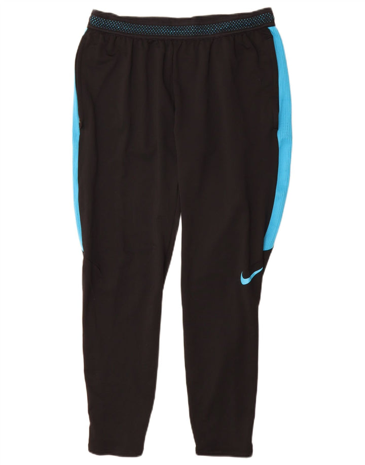 Nike Dame Dri Fit træningsdragt Bukser UK 14 Medium Sort Colourblock