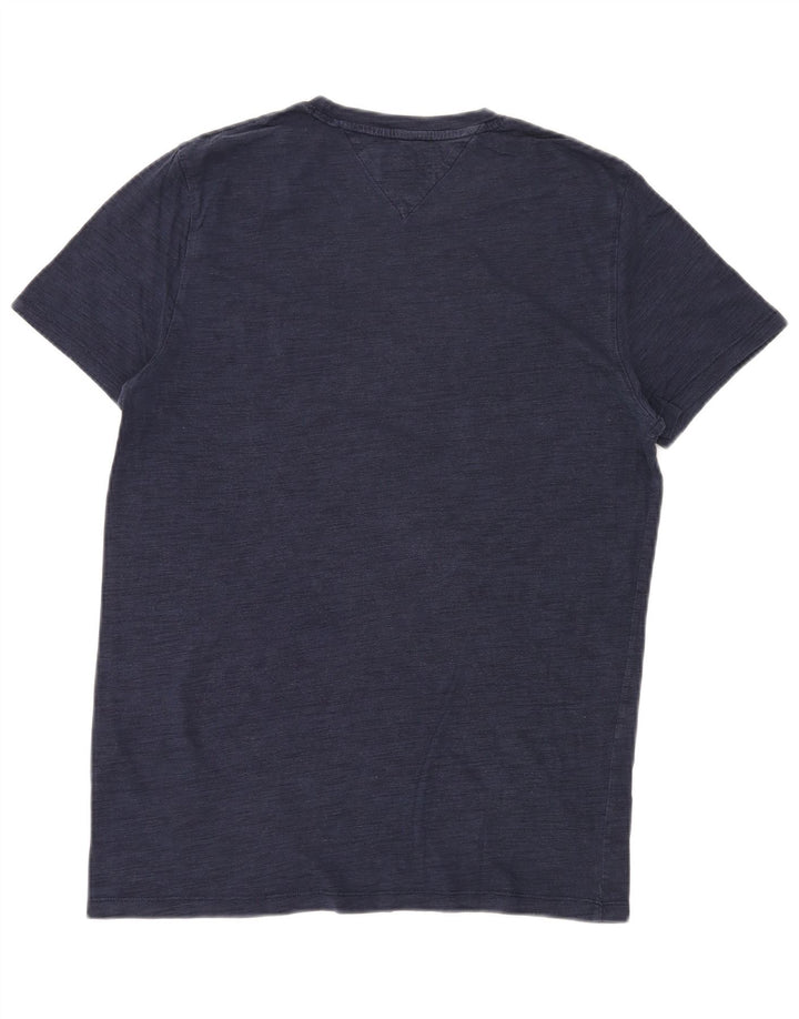 TOMMY HILFIGER Herre T-Shirt Top Medium Navy Blue Lyocell