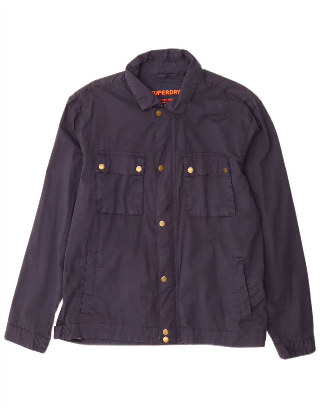 Superdry Herre Utility Jacket UK 38 Mellem marineblå bomuld