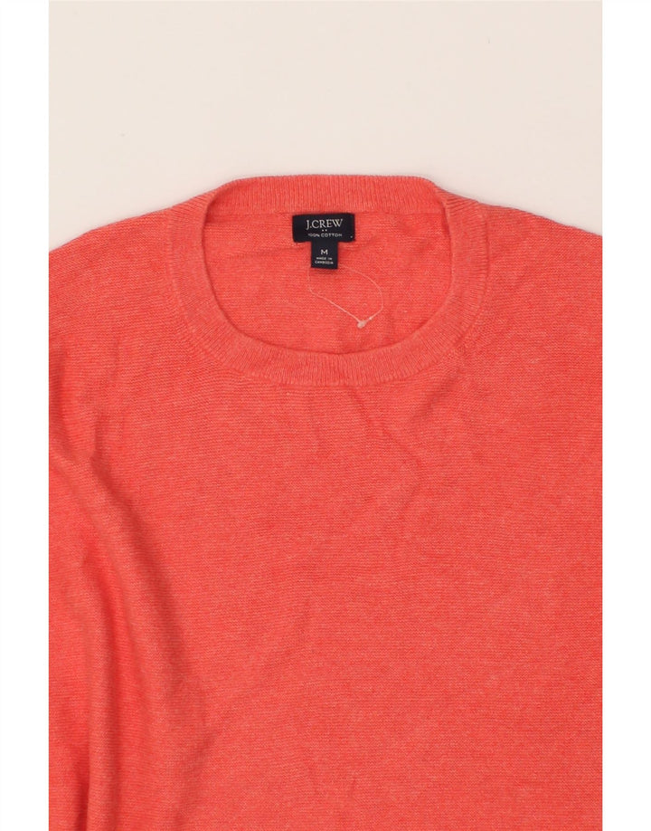 J. CREW Womens Oversized Crew Neck Jumper Sweater UK 14 Medium Pink Cotton Vintage J. Crew and Second-Hand J. Crew from Messina Hembry 