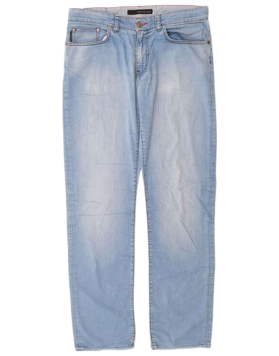 Calvin Klein Dame Slim Jeans W34 L32 Blå Bomuld