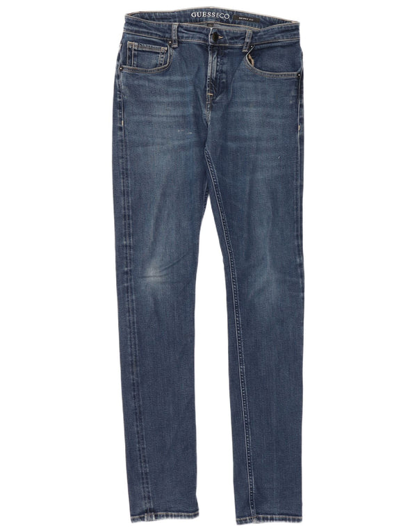 Guess Dame Skinny Jeans UK 16 Large W32 L32 Blue Lyocell