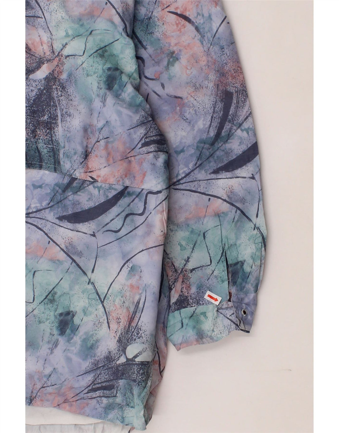 VINTAGE Womens Abstract Pattern Rain Jacket EU 46 XL Multicoloured Vintage Vintage and Second-Hand Vintage from Messina Hembry 