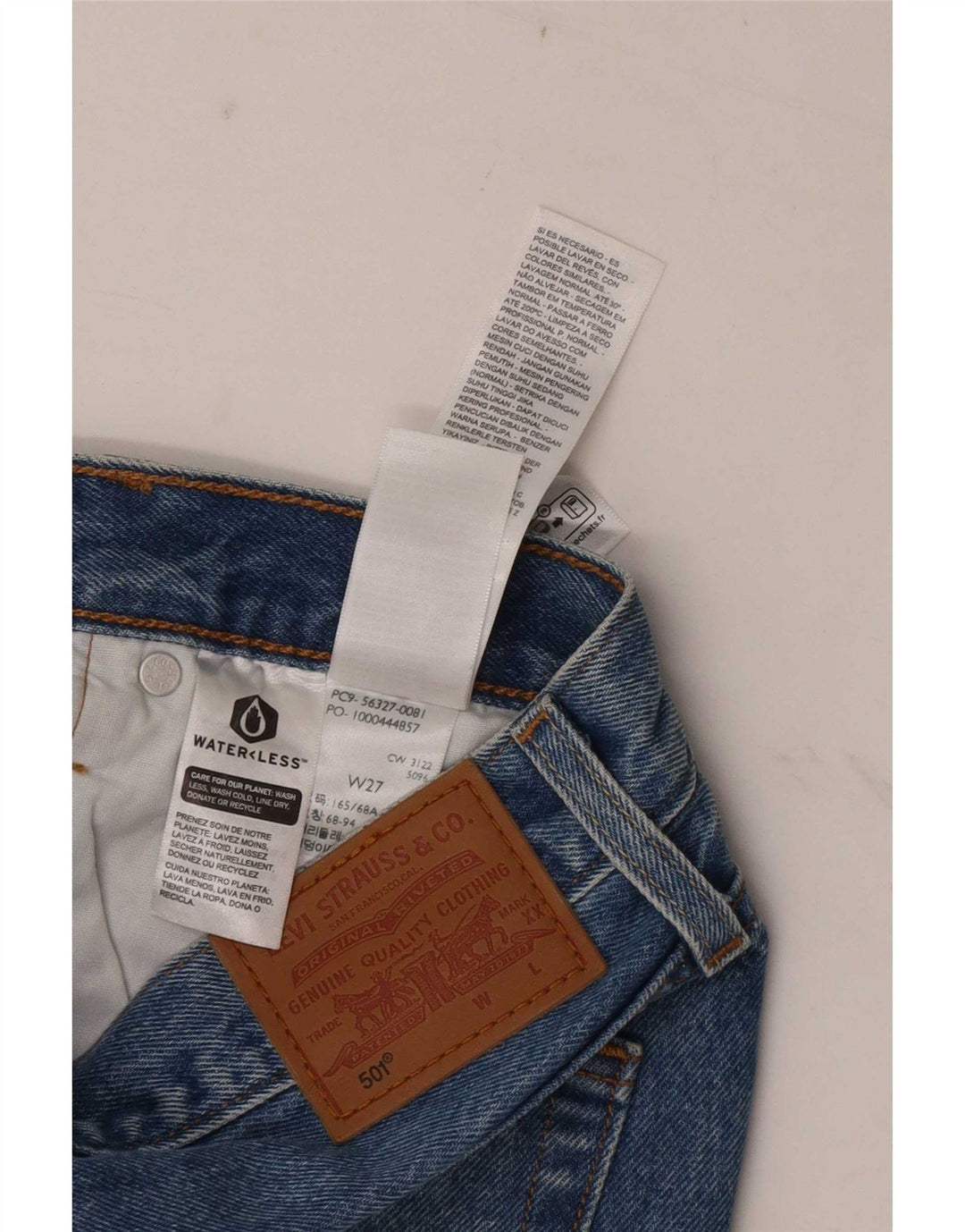Levi's Womens 501 Distressed Denim Shorts W27 Små blå bomuld