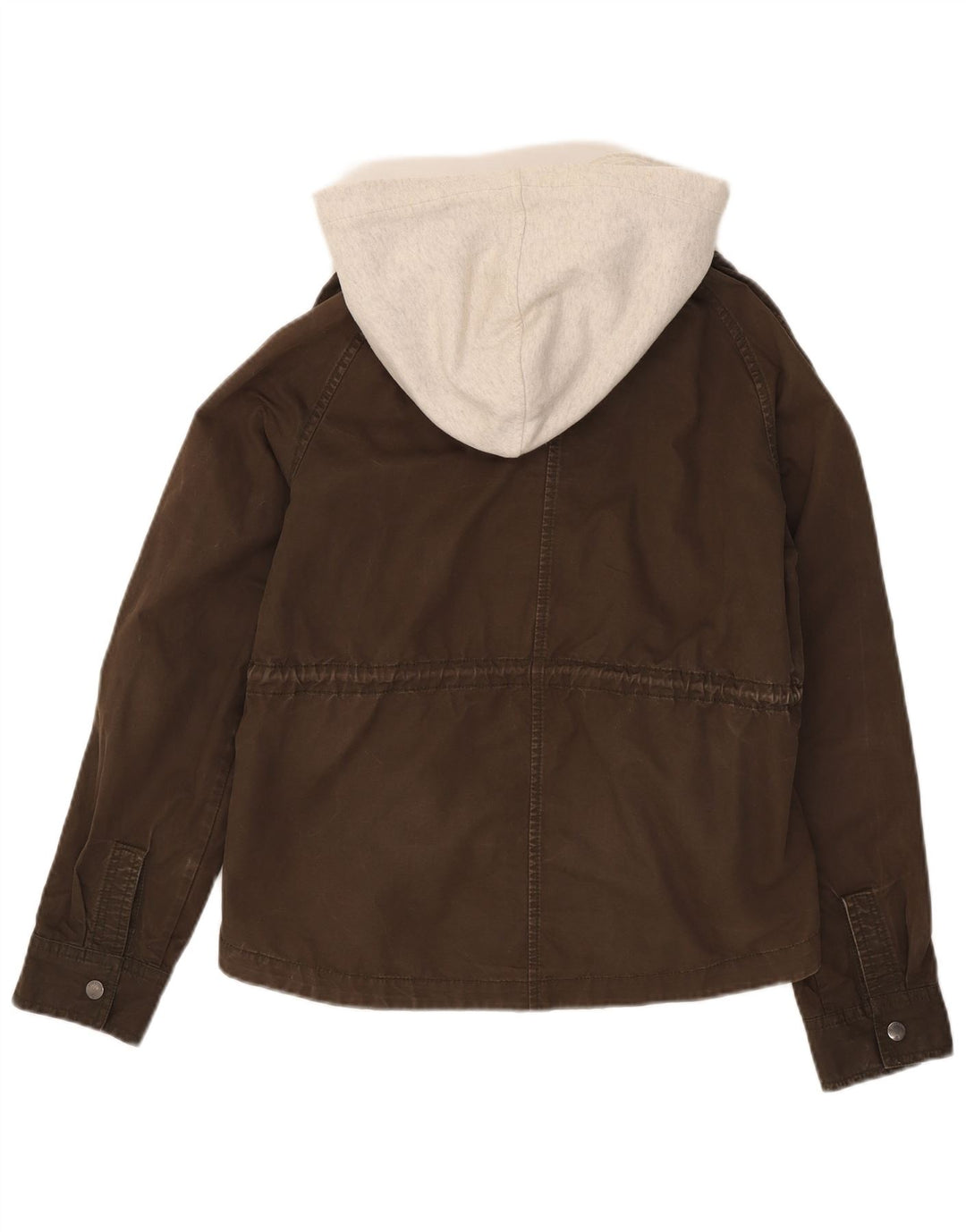 Superdry Bomberjakke med hætte til kvinder UK 14 Medium Khaki Colourblock Bomuld