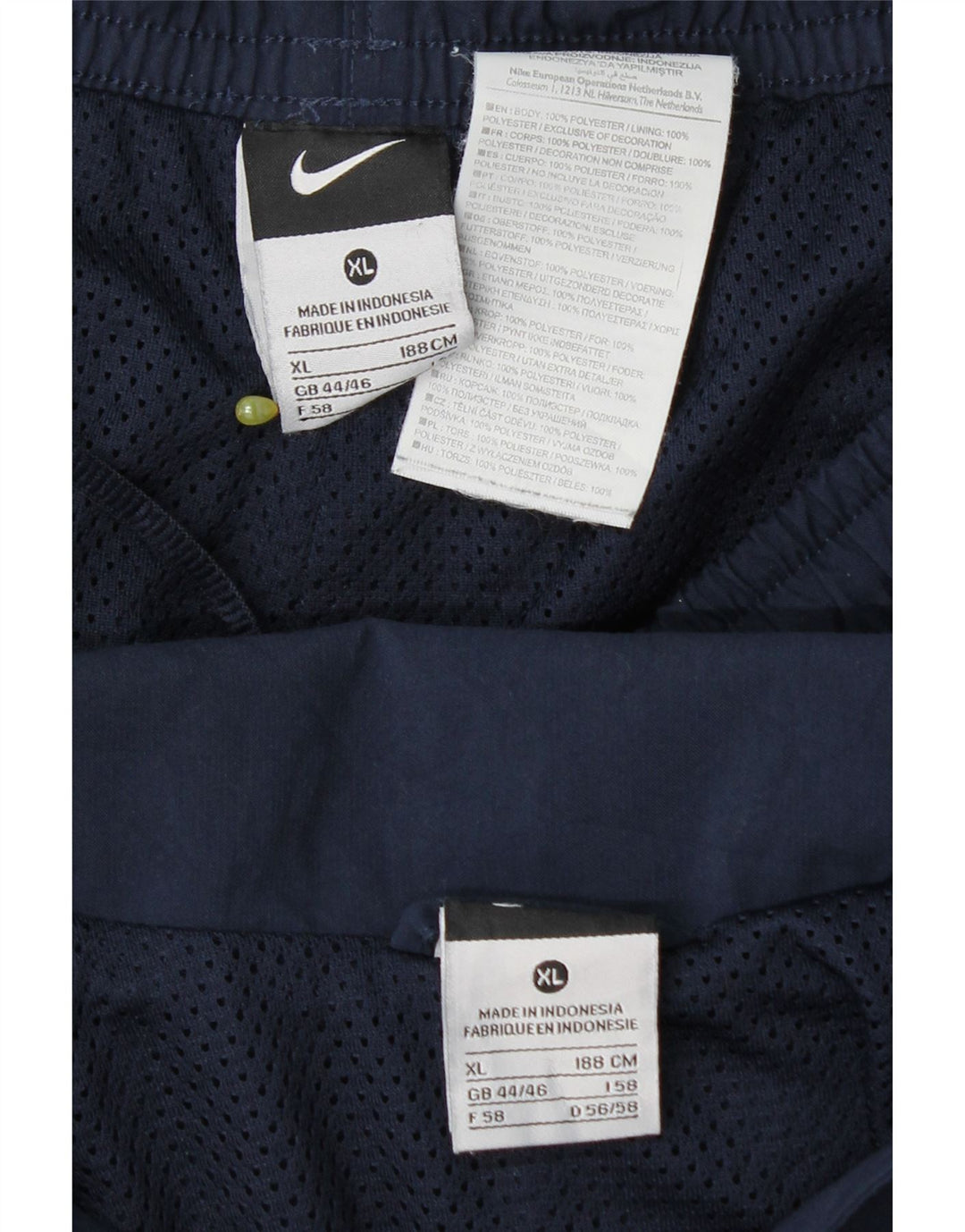 Nike fuld træningsdragt til mænd UK 44/46 XL Marineblå Colourblock Polyester