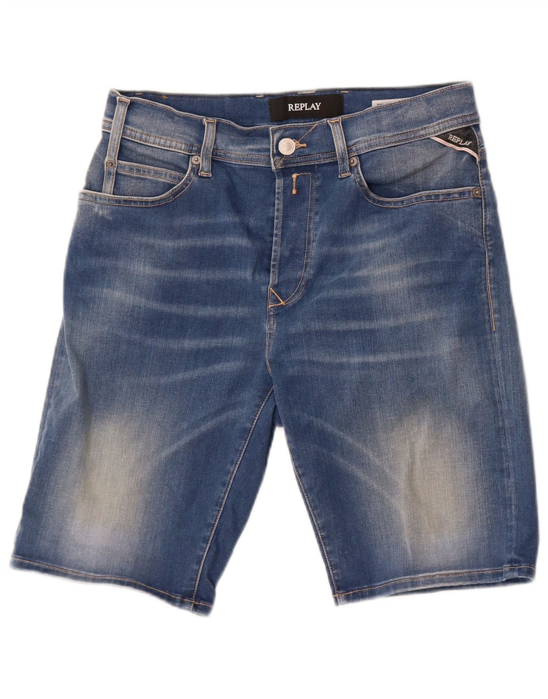 Replay Herre Denim Shorts W28 Små Blå Bomuld