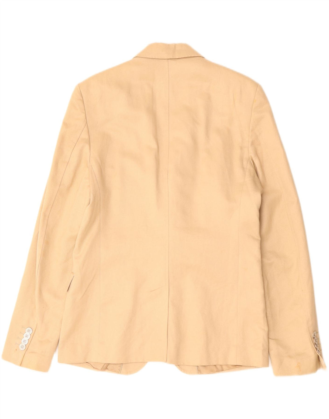 Zara Herre 2-knaps blazerjakke EU 50 Medium Beige Bomuld