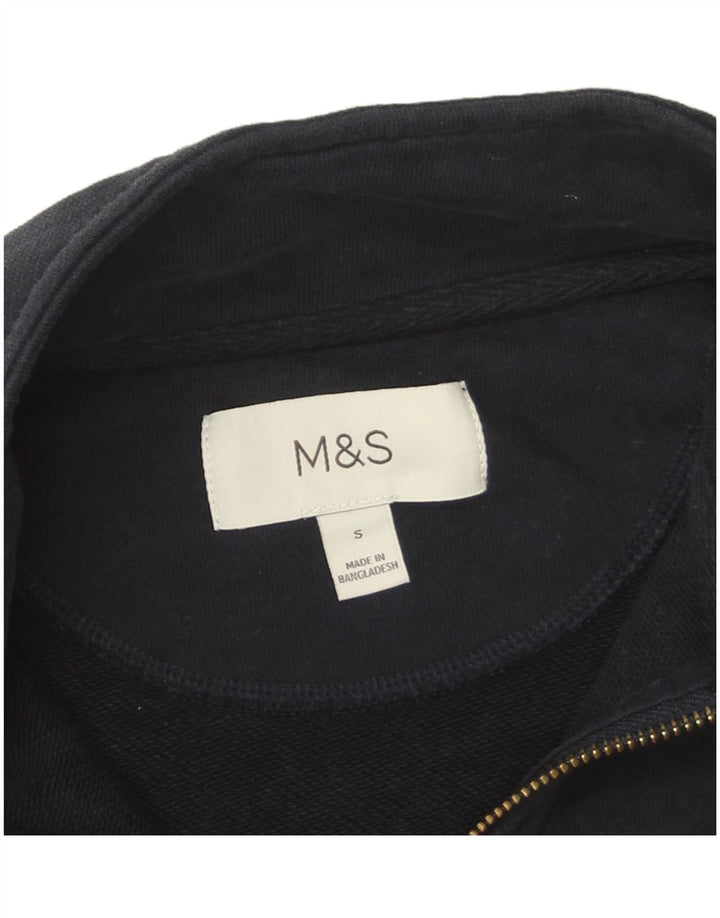 Marks & Spencer Sweatshirt med lynlås til mænd, lille marineblå farveblok