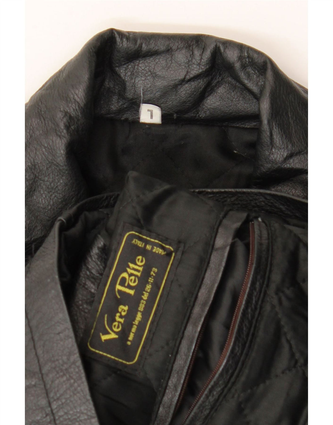 Vintage herre læderjakke UK 40 Stor sort læder