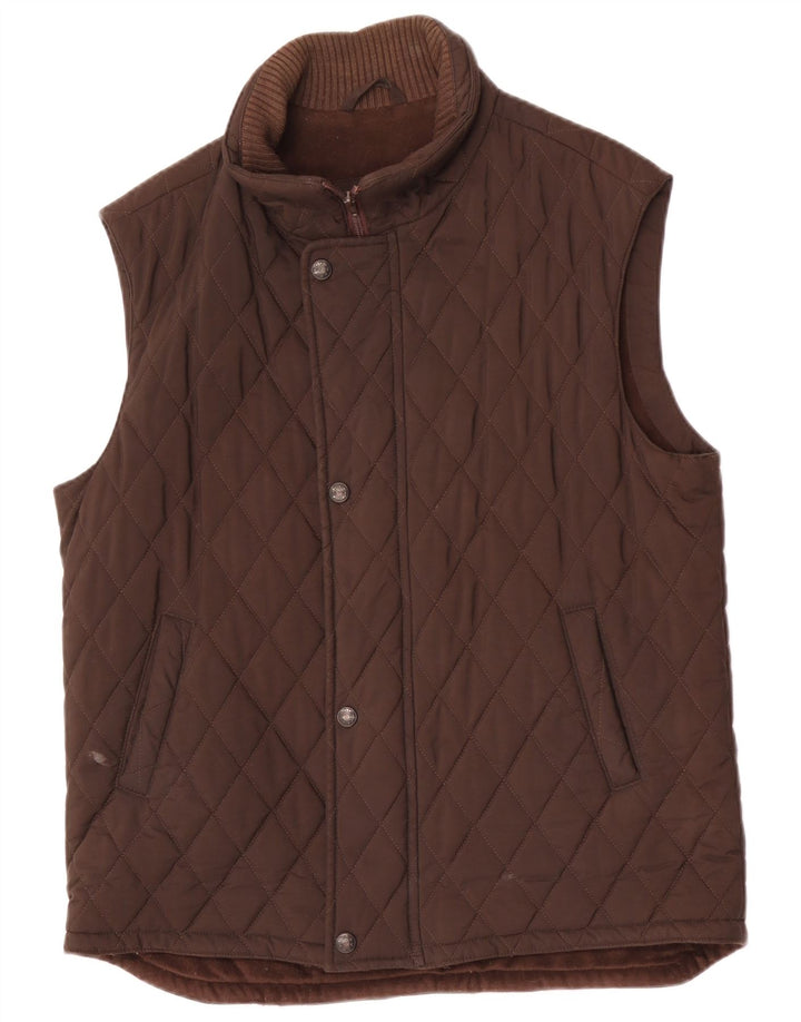 Arcadia Herre Quiltet Gilet UK 38 Medium Brown