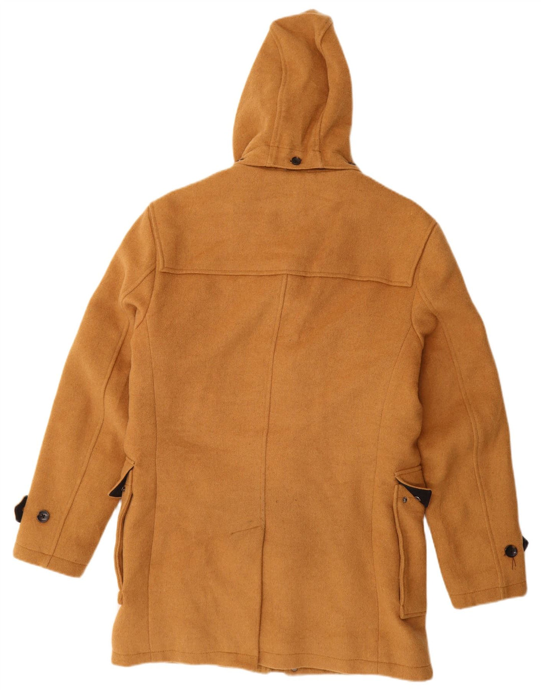 Zara Herre Hooded Duffel Coat UK 40 Large Brown Polyester