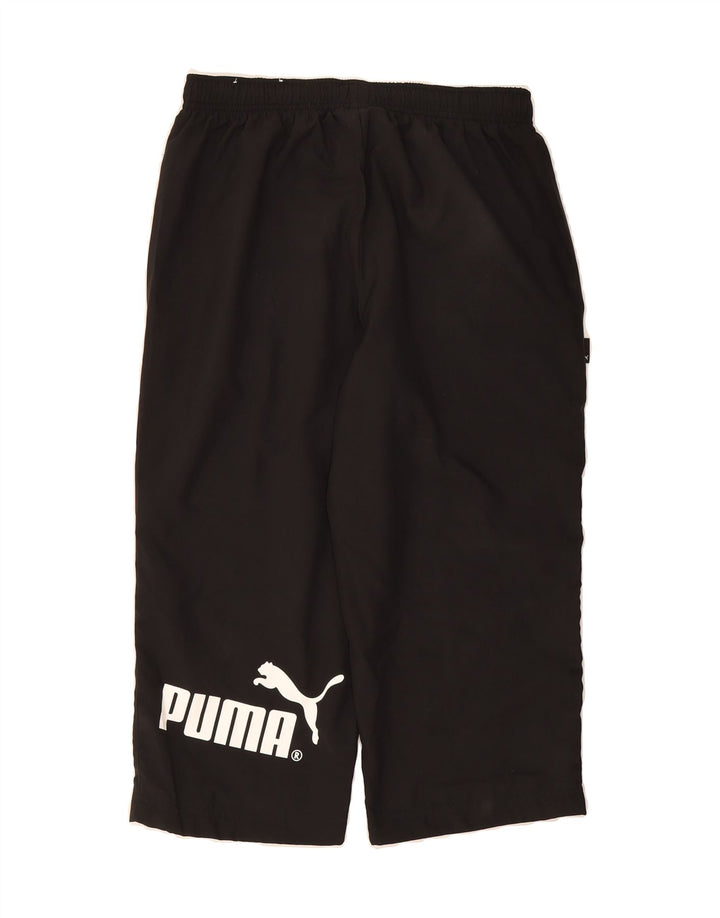 PUMA Mens Capri Graphic Tracksuit Trousers Small  Black Vintage Puma and Second-Hand Puma from Messina Hembry 