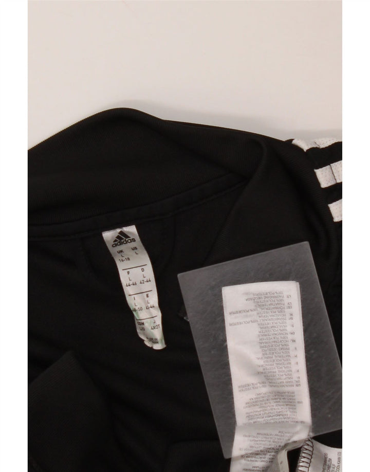 ADIDAS Dame Climalite træningsdragt topjakke UK 16/18 Large Black