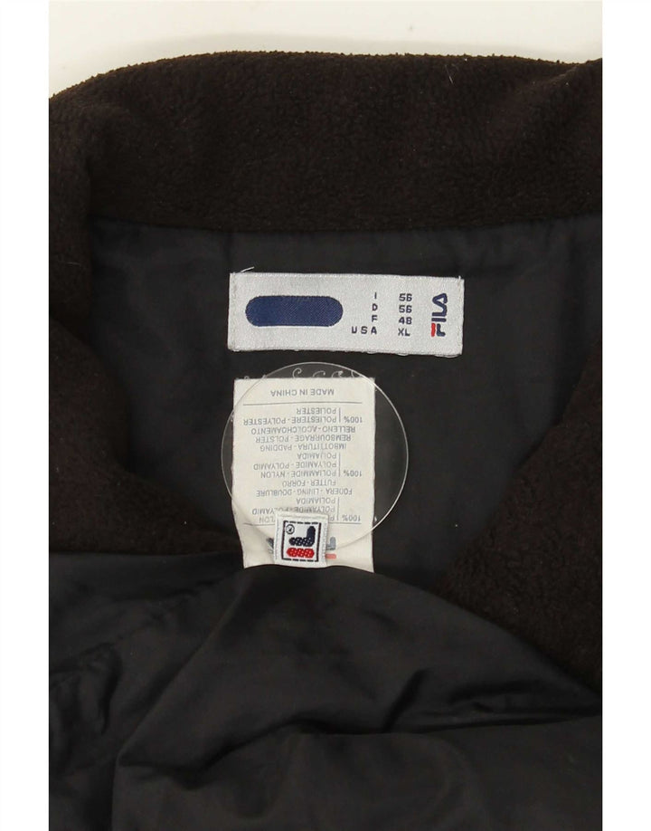 Fila Herre Quiltet Jakke IT 56 3XL Sort Polyamid