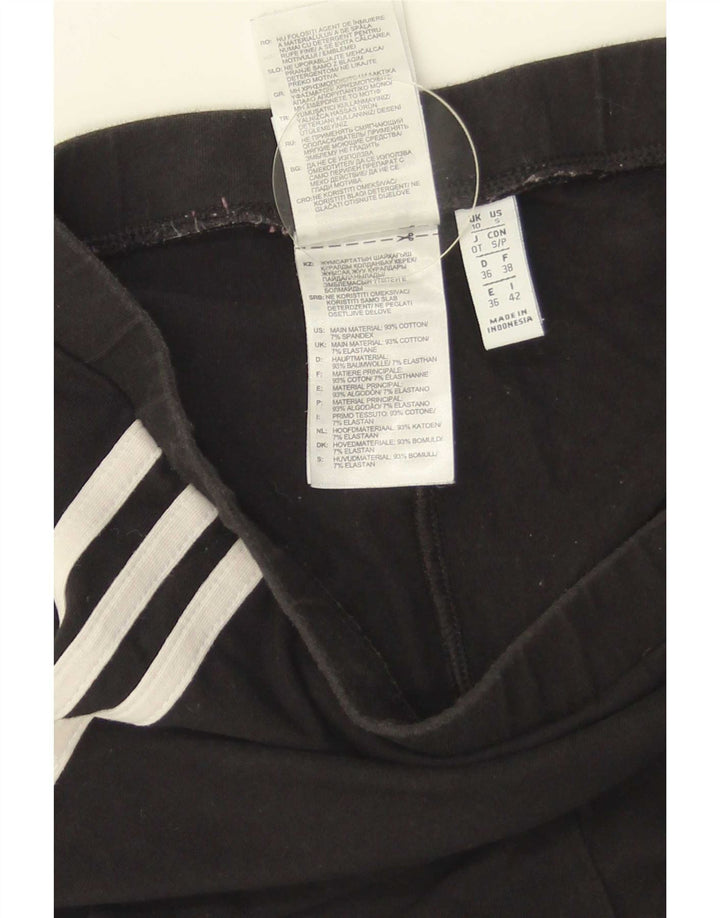 Adidas Dame Leggings UK 10 Small Black Bomuld