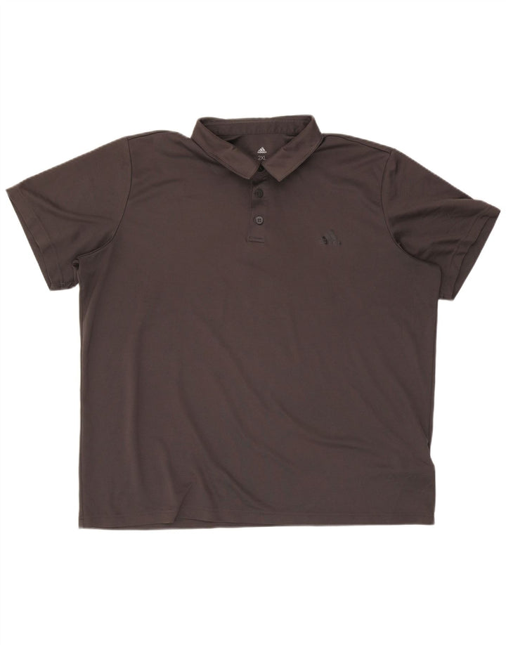 Adidas Herre Climalite Polo Shirt 2XL Grå Polyester
