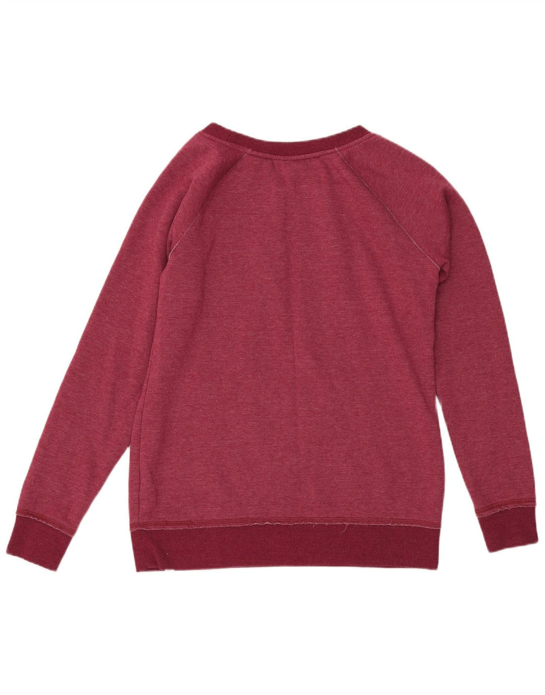 ANIMAL Dame Grafisk Sweatshirt Jumper UK 12 Medium Burgundy Polyester