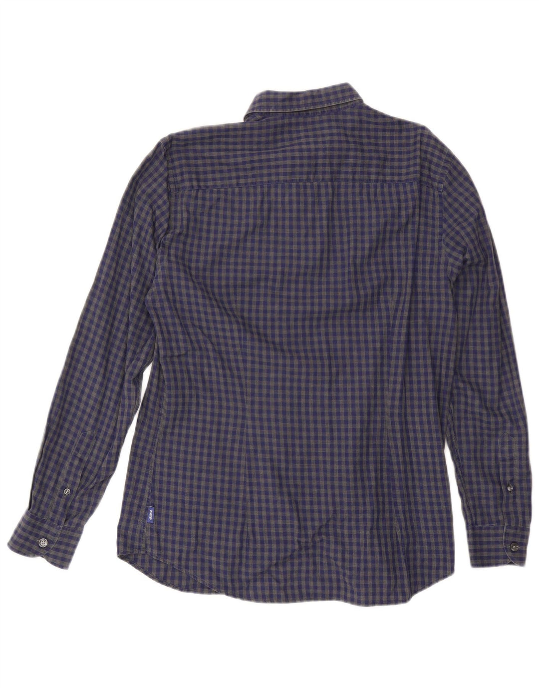 Armani Collezioni Herreskjorte Medium Blue Gingham Cotton