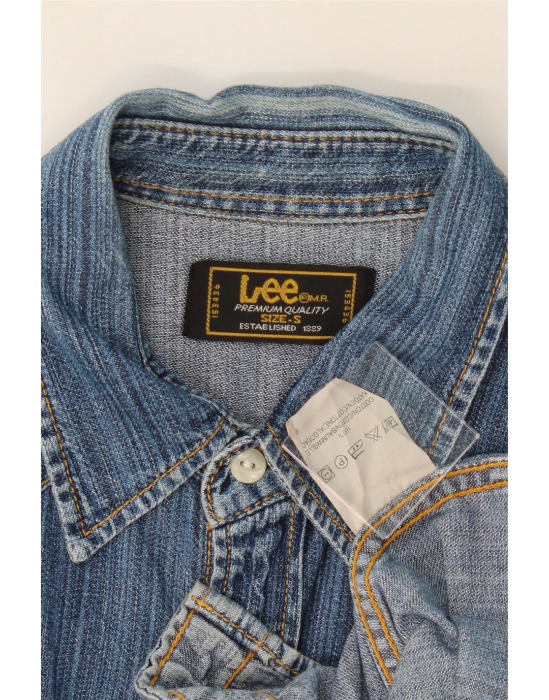 LEE Mens Denim Shirt Small Blue Cotton Vintage Lee and Second-Hand Lee from Messina Hembry 