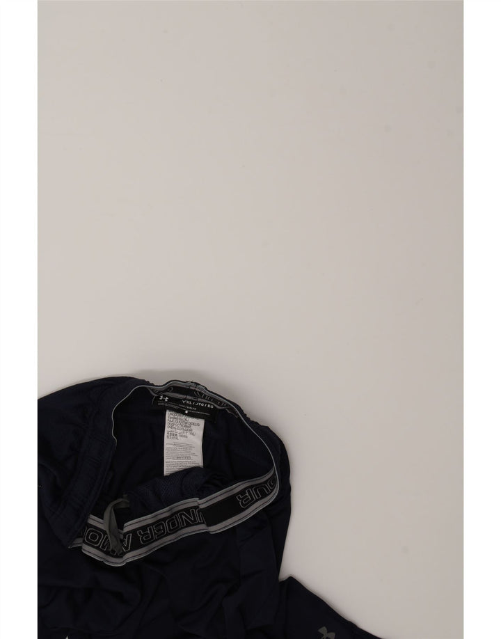 UNDER ARMOUR Boys Tracksuit Trousers 13-14 Years XL Navy Blue Polyester Vintage Under Armour and Second-Hand Under Armour from Messina Hembry 
